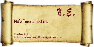 Német Edit névjegykártya