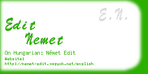 edit nemet business card