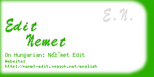 edit nemet business card